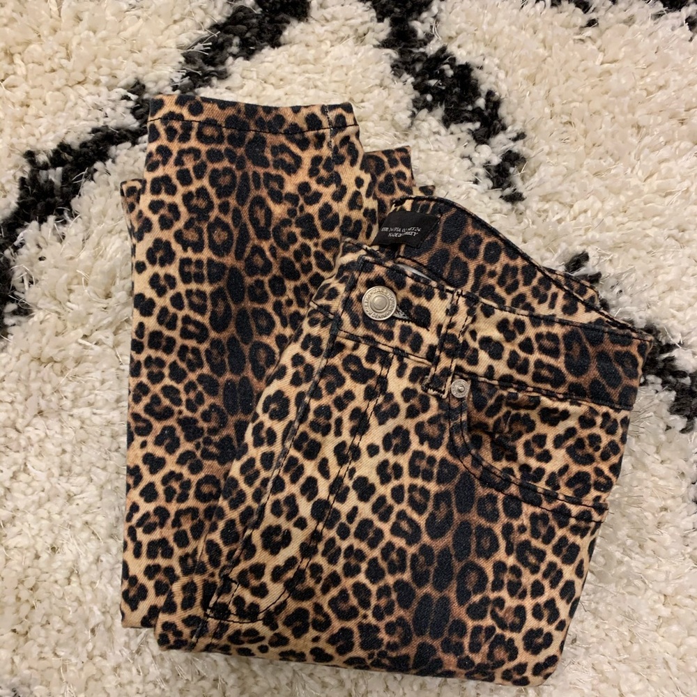 ZARA leopard jeans
